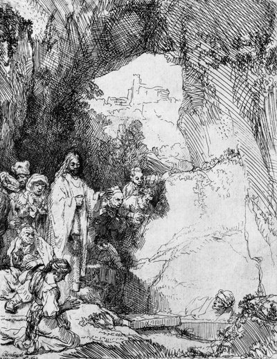 The Small Raising of Lazarus by Rembrandt van Rijn
